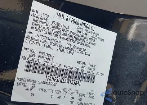 2010 Ford Focus S from USA, damaged, VIN 1FAHP3EN5AW185641